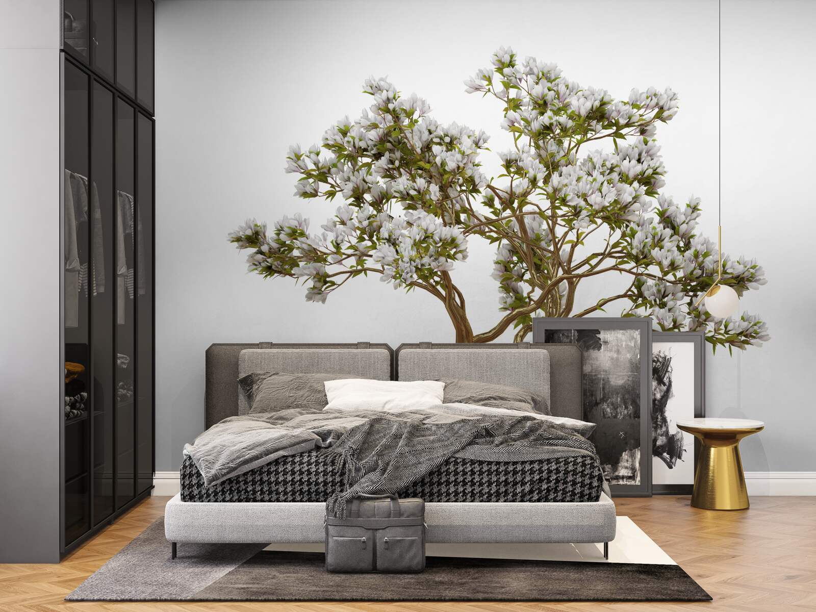 Fototapet un bonsai solitar are o frumusețe grațioasă