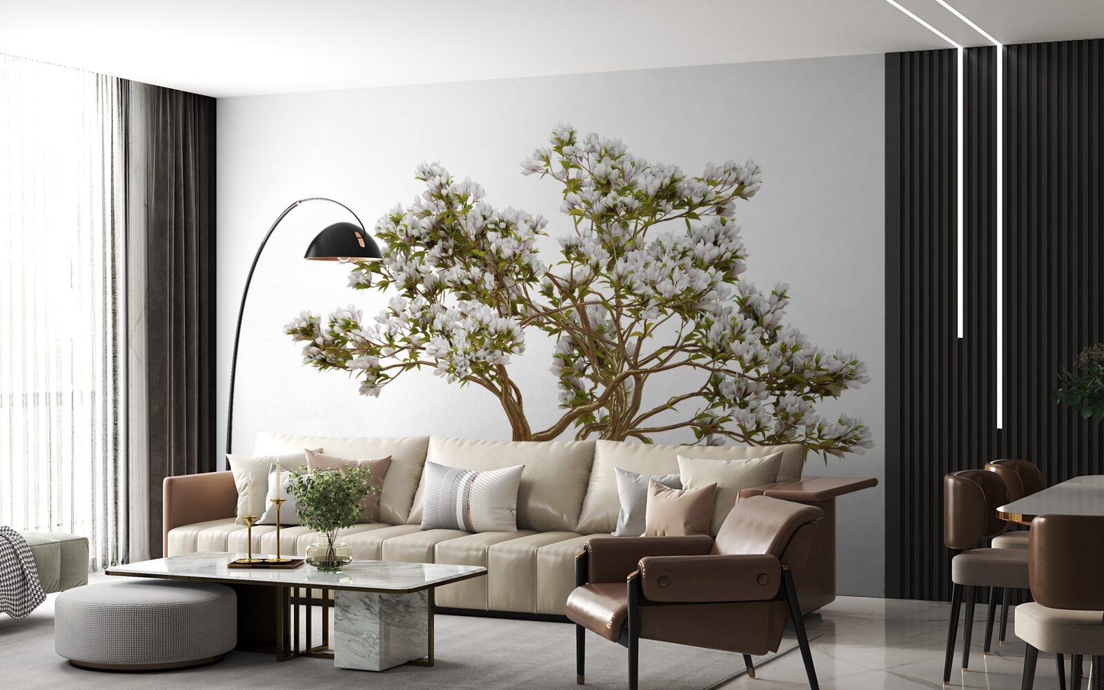 Fototapet un bonsai solitar are o frumusețe grațioasă