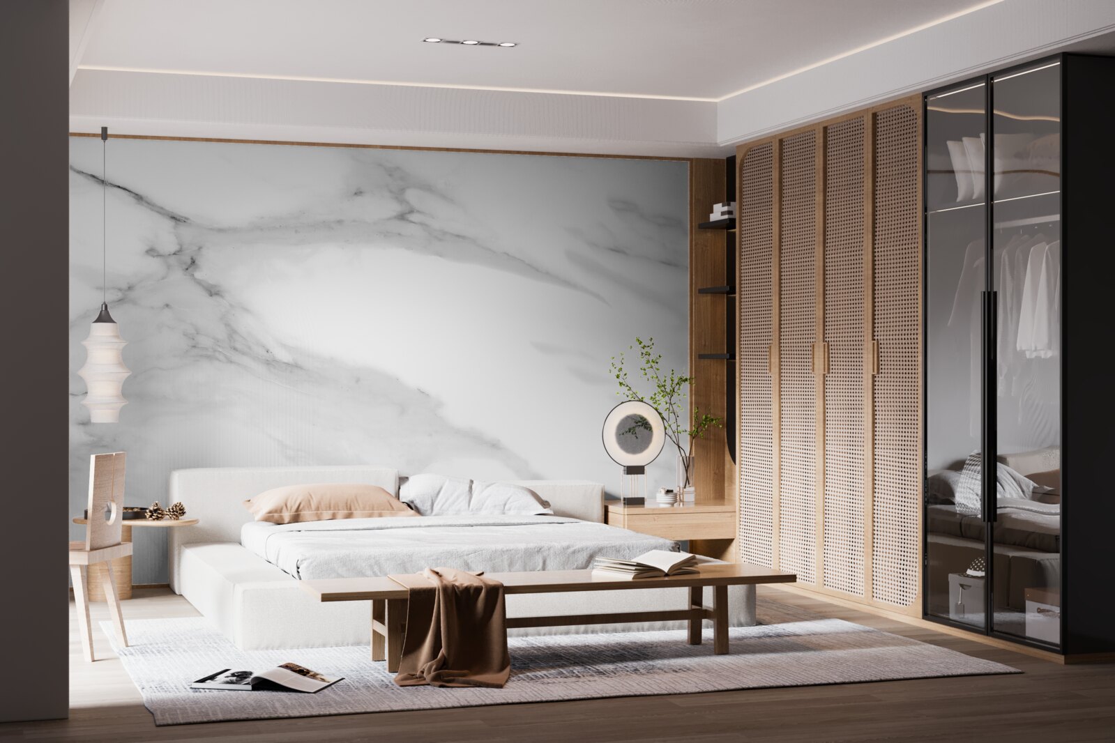 Fototapet cuplu gri-alb