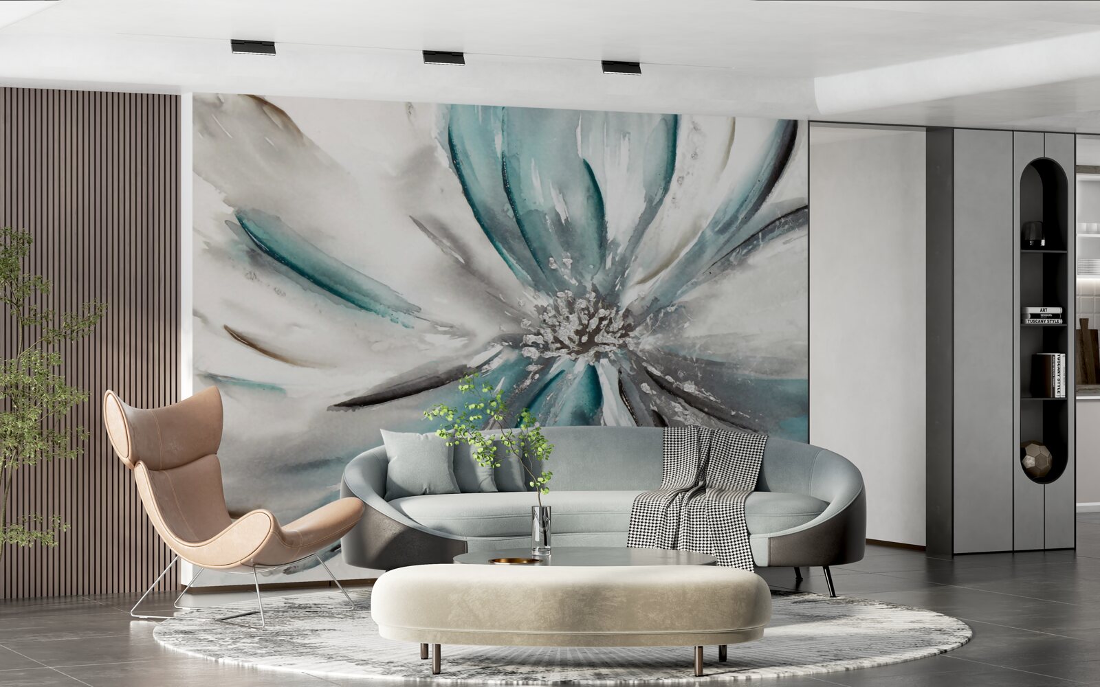 Fototapet petale delicate ale unui boboc deschis