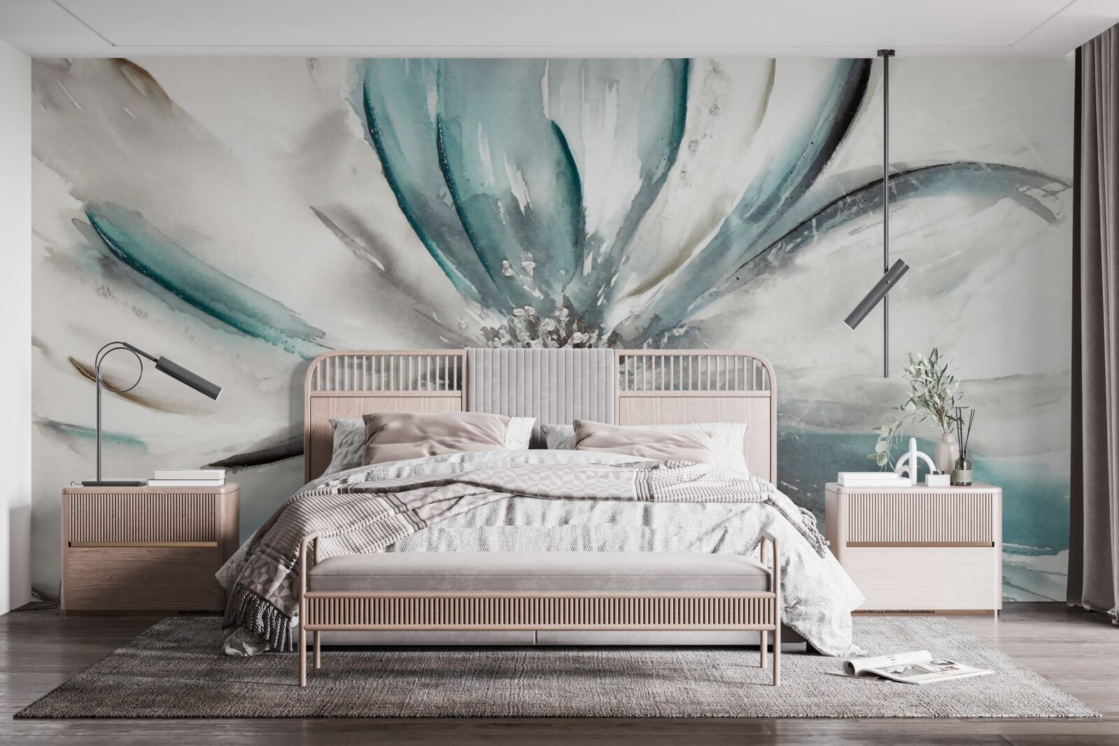 Fototapet petale delicate ale unui boboc deschis