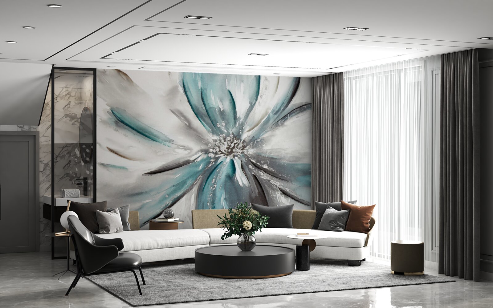 Fototapet petale delicate ale unui boboc deschis