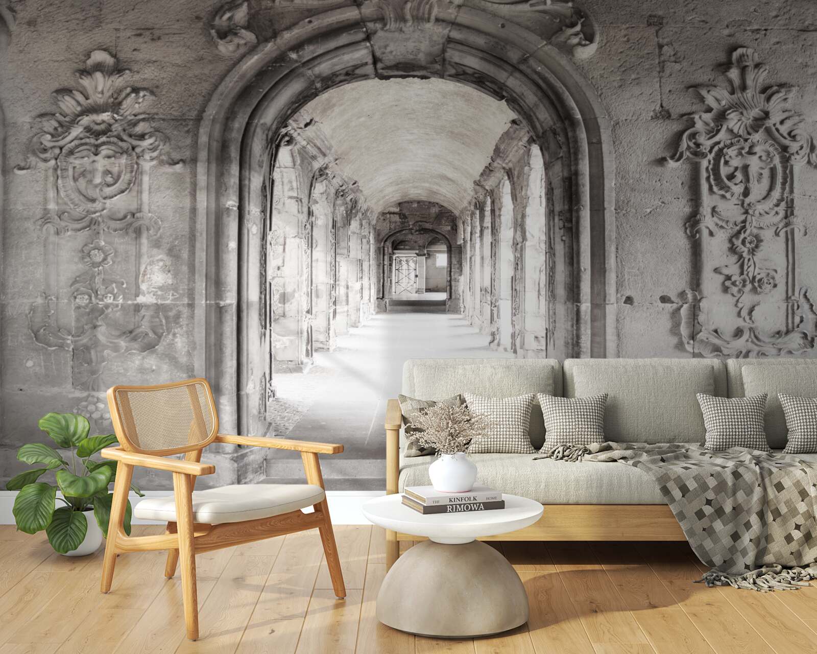 Fototapet nesfârșite formațiuni de piatră arcuite și netede