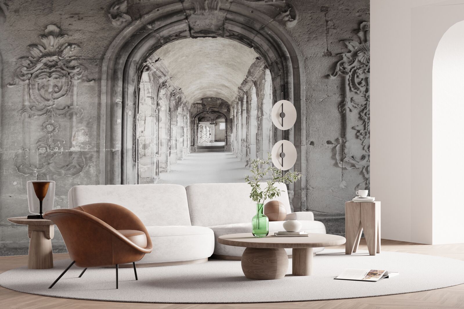 Fototapet nesfârșite formațiuni de piatră arcuite și netede