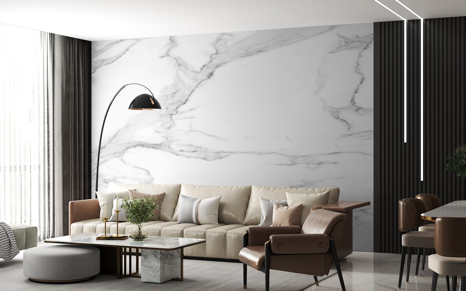 Fototapet afișarea norilor pe suprafața apei