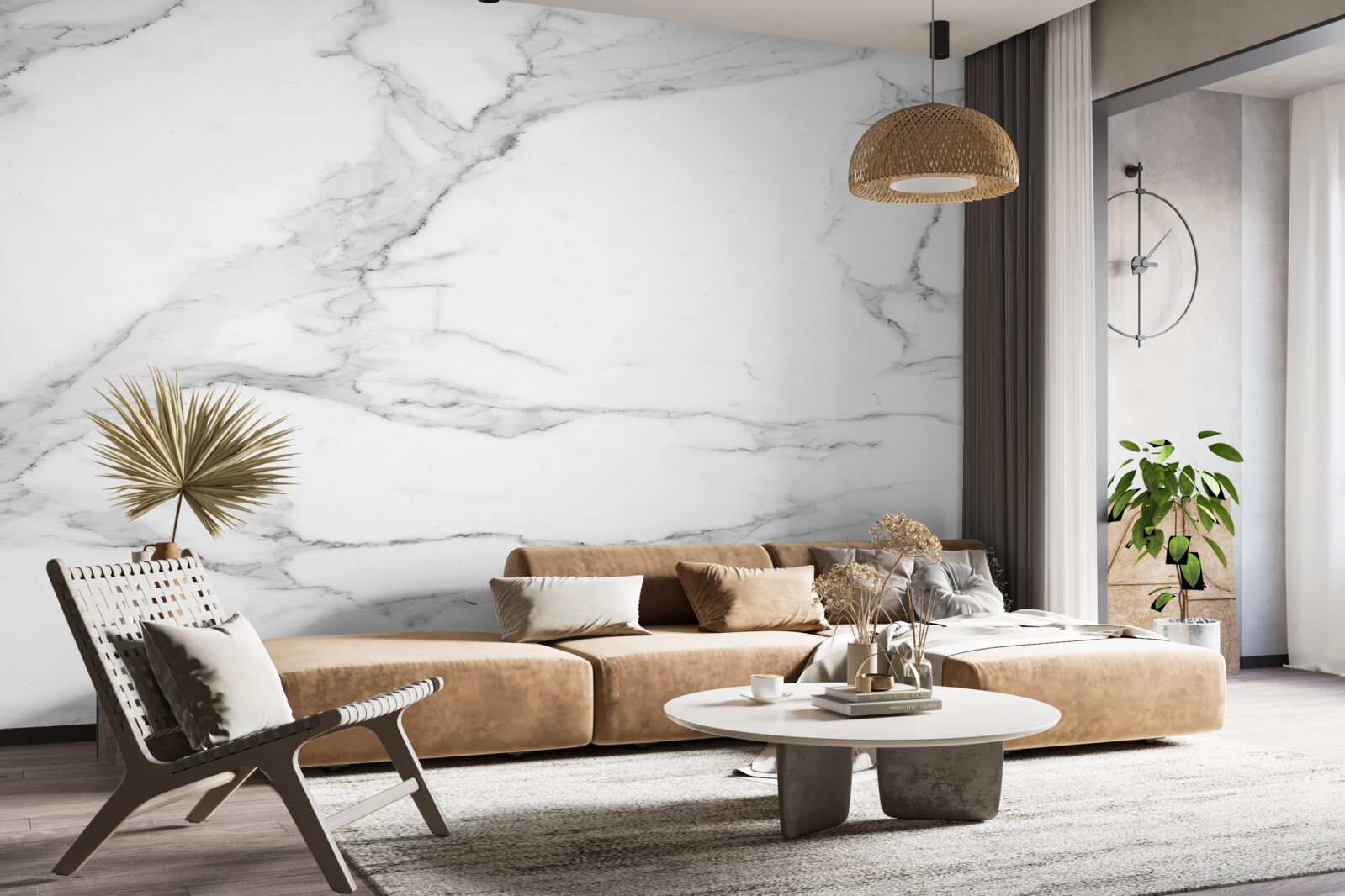 Fototapet afișarea norilor pe suprafața apei