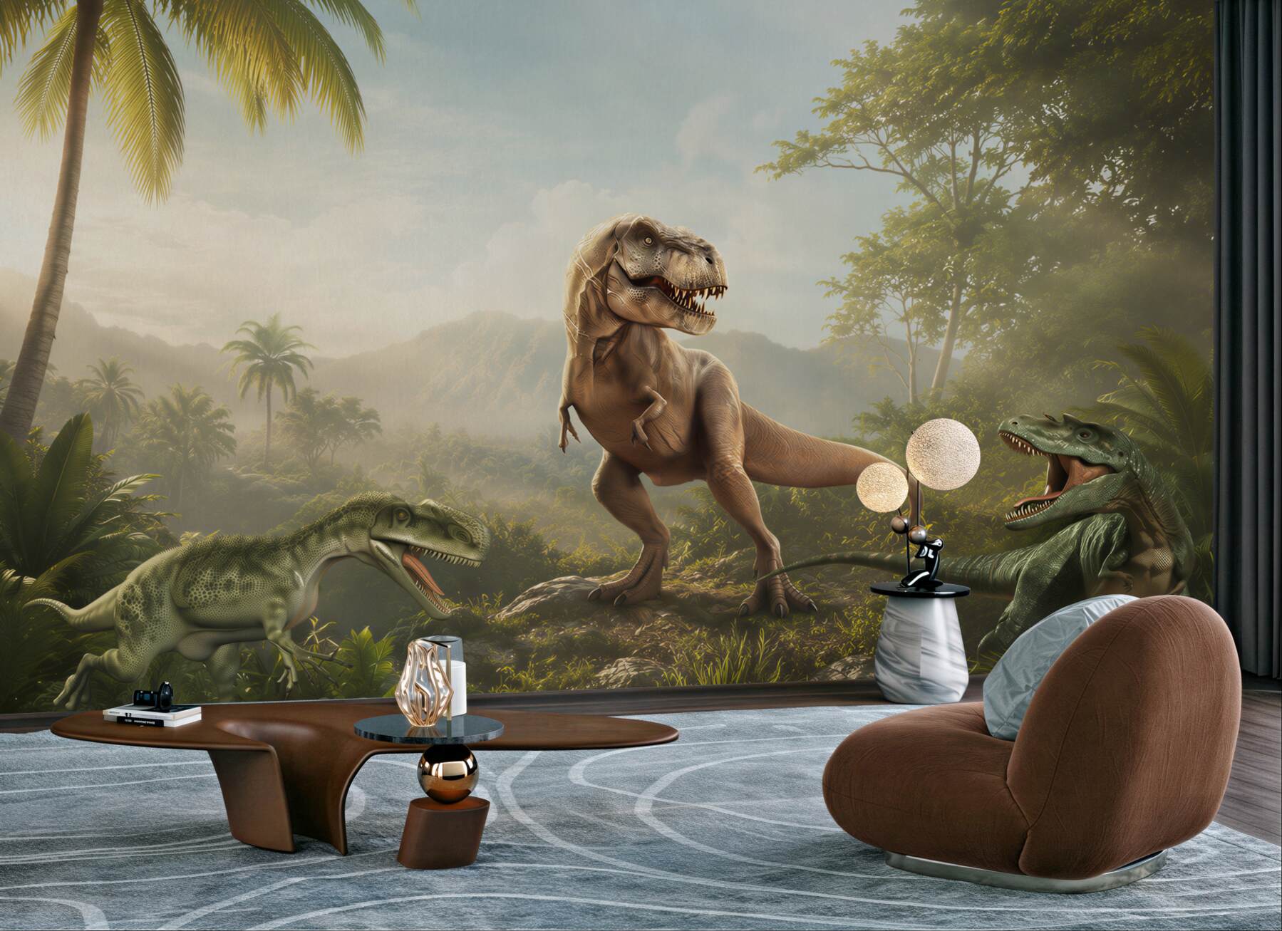 Fototapeta okres dinozaurów w strefie tropikalnej