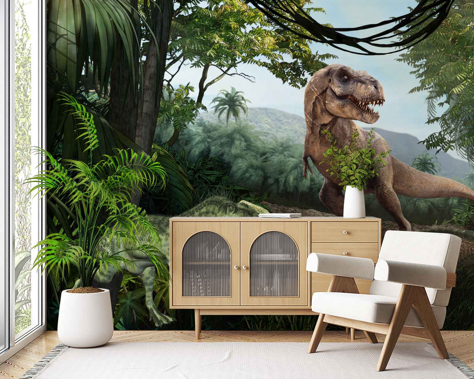 Fototapet perioada dinozaurilor la tropice