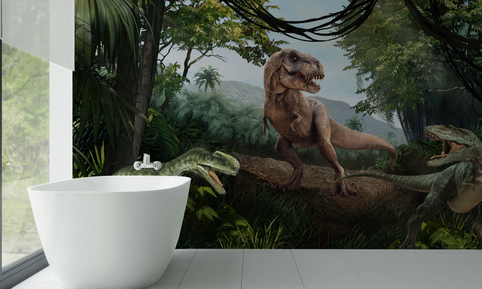 Fototapet perioada dinozaurilor la tropice