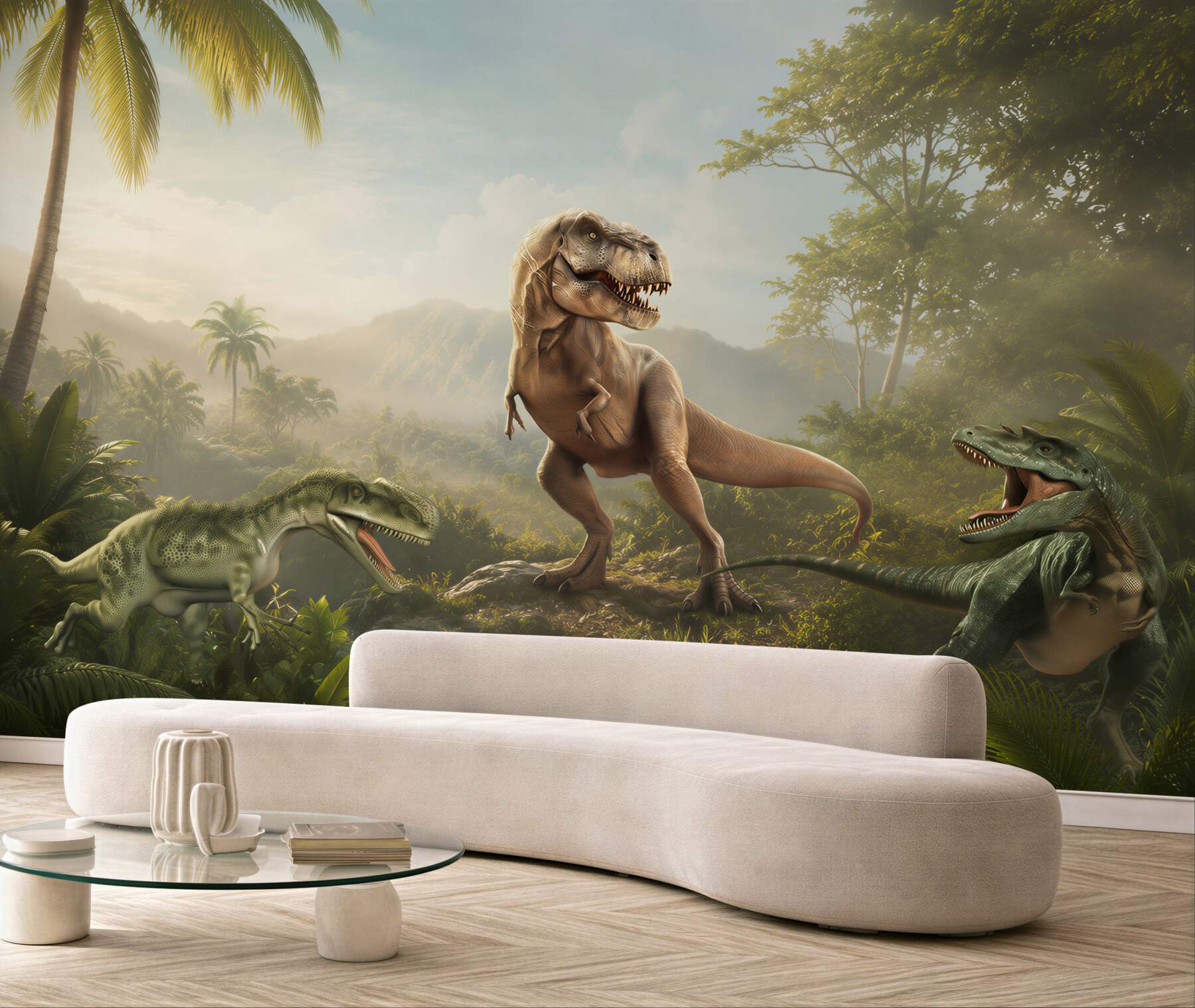 Fototapeta okres dinozaurów w strefie tropikalnej