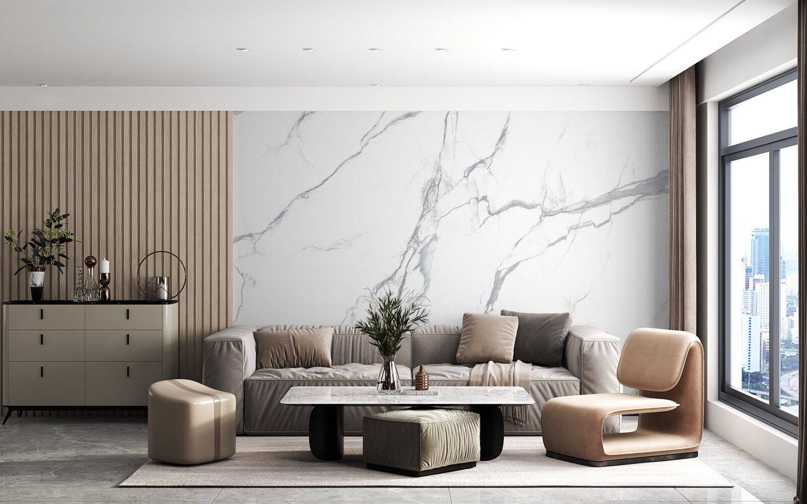 Fototapet furtună puternică pe nori ușori