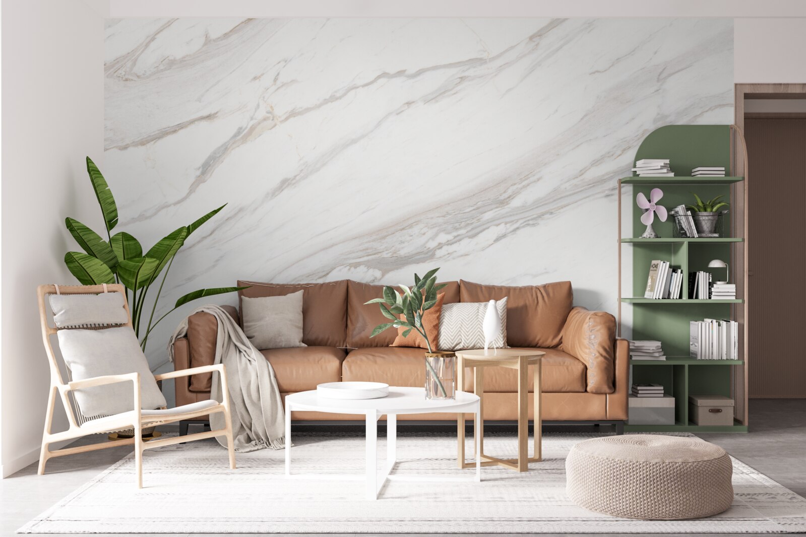 Fototapet marmură cu o nuanță delicată de auriu deschis