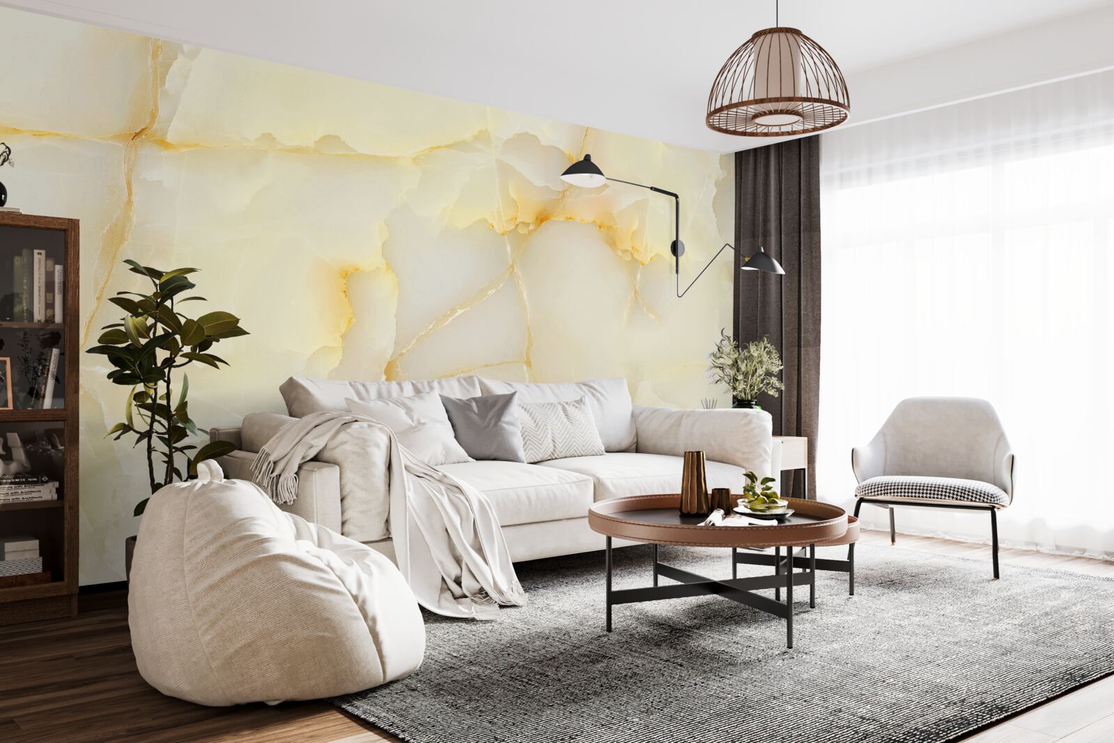 Fototapet marmură fină cu o nuanță aurie