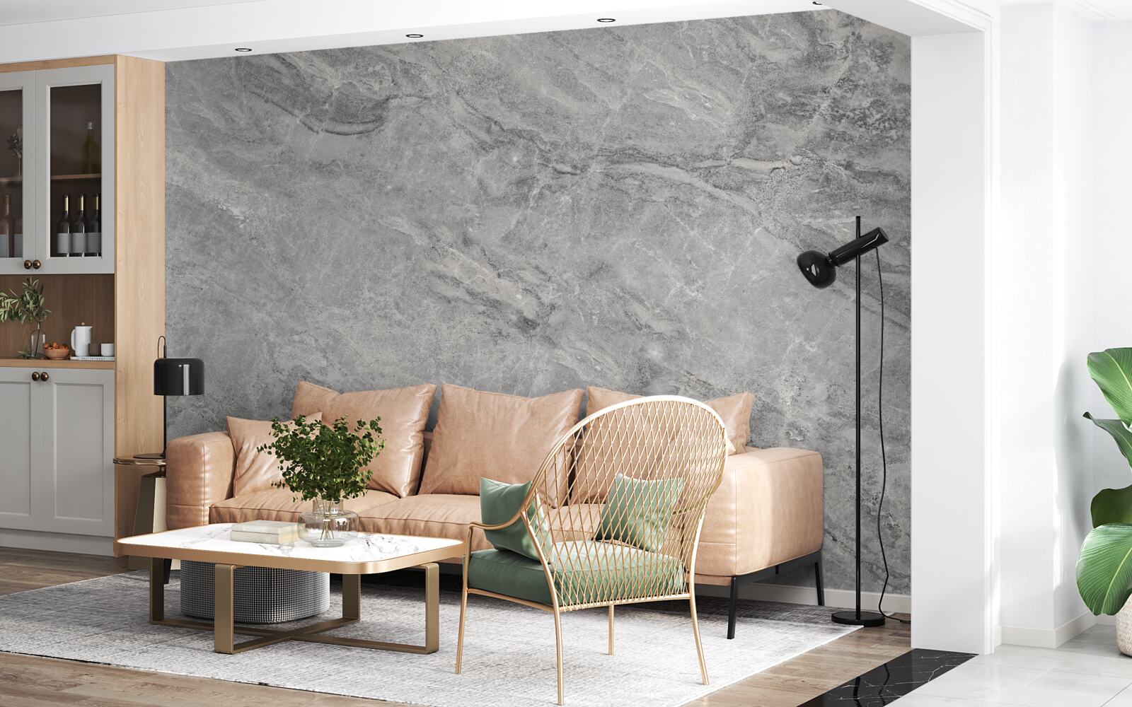 Fototapet plăci de porțelan gri cu margini neclare