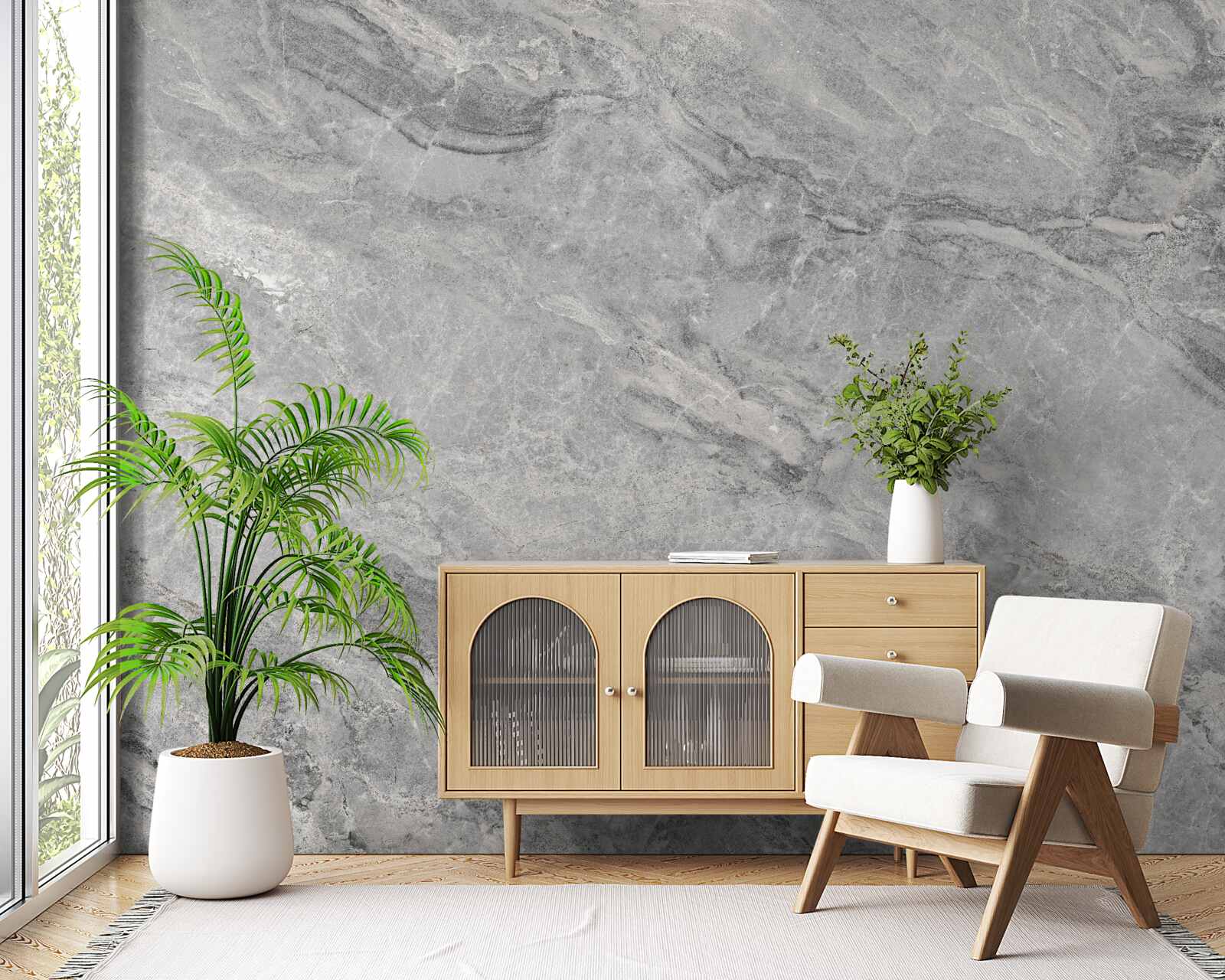 Fototapet plăci de porțelan gri cu margini neclare