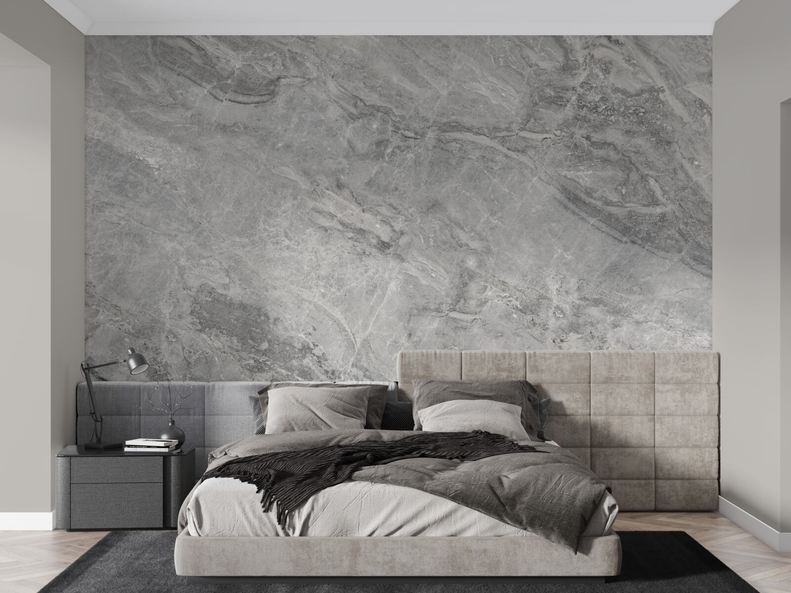 Fototapet plăci de porțelan gri cu margini neclare