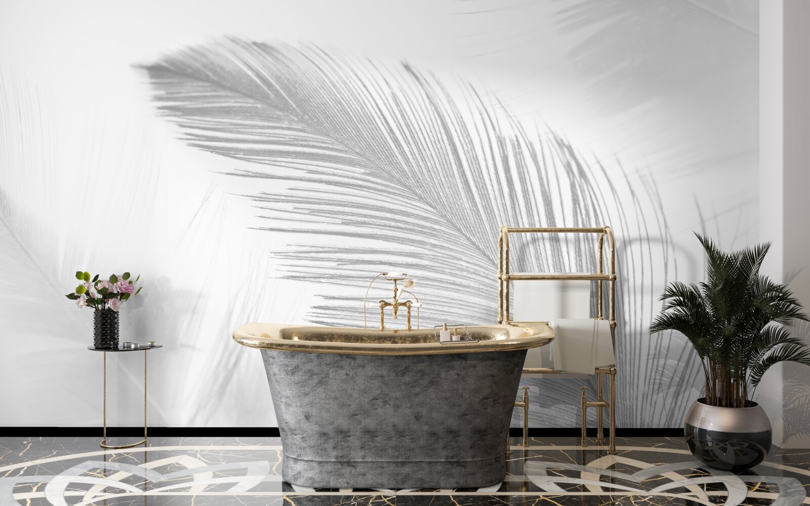 Fototapet două pene mari strălucitoare