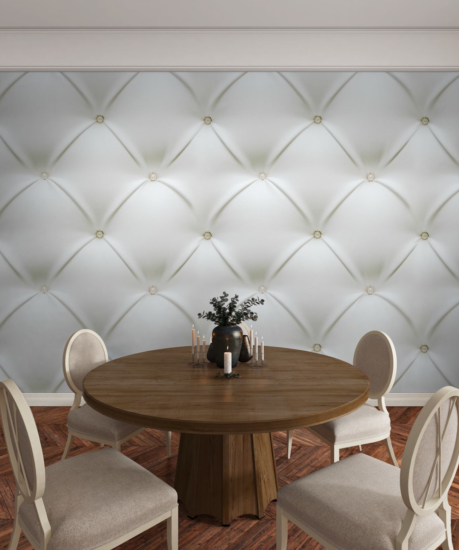 Fototapet Textura cu perle aurii într-un design tridimensional