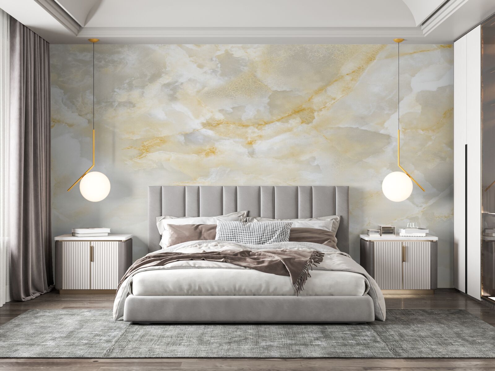 Fototapet nori plini de ploaie la răsăritul luminii