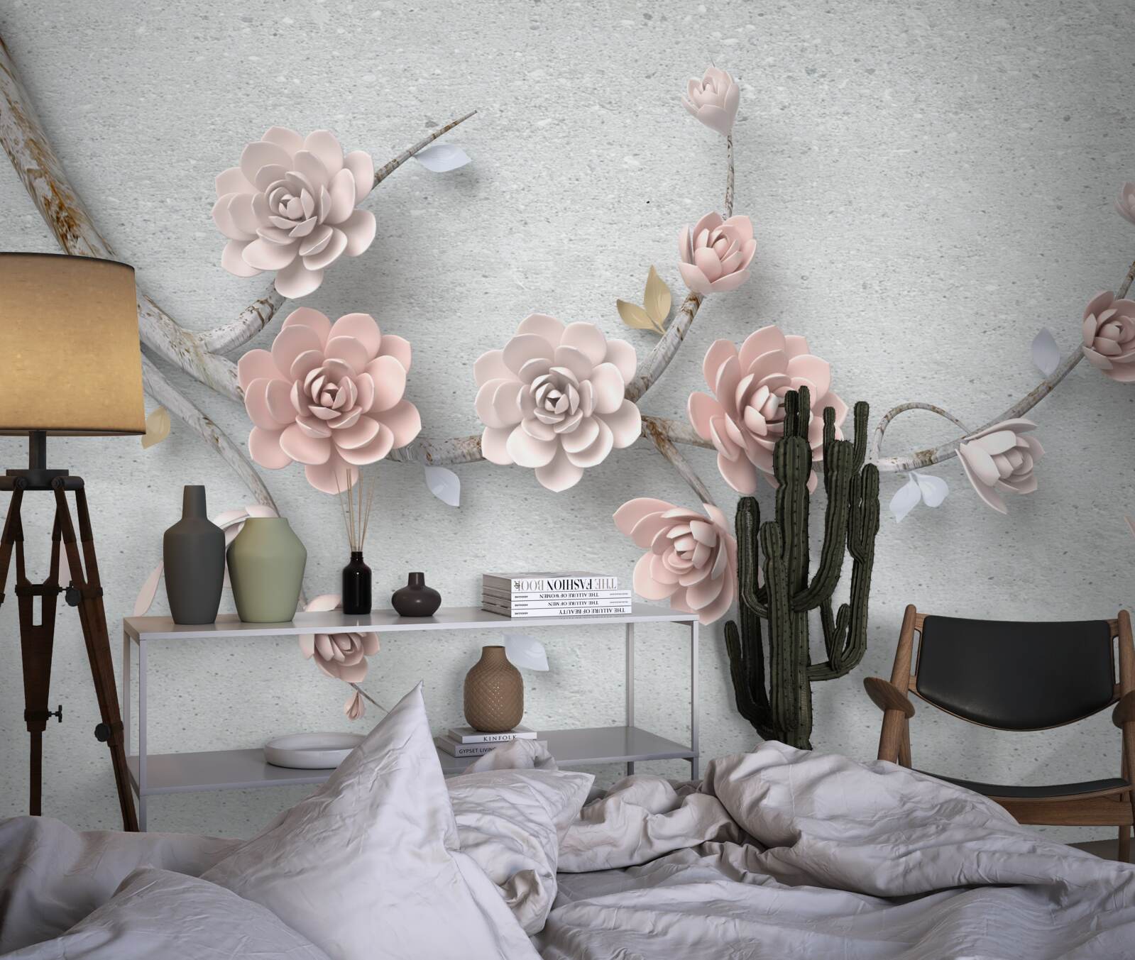 Fototapet ramură independentă cu muguri deschiși