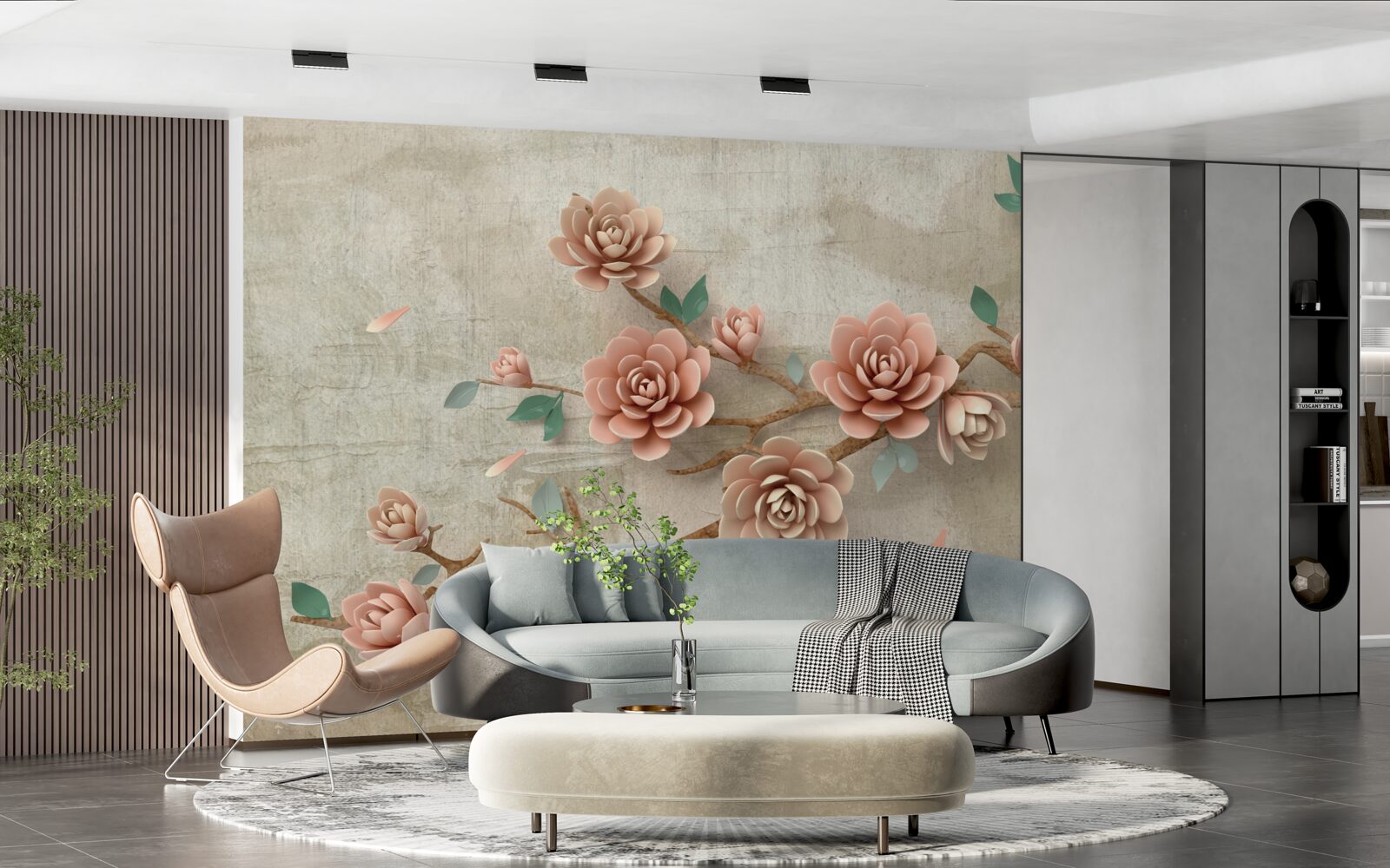 Fototapet când plouă, pe ramuri apar muguri maro