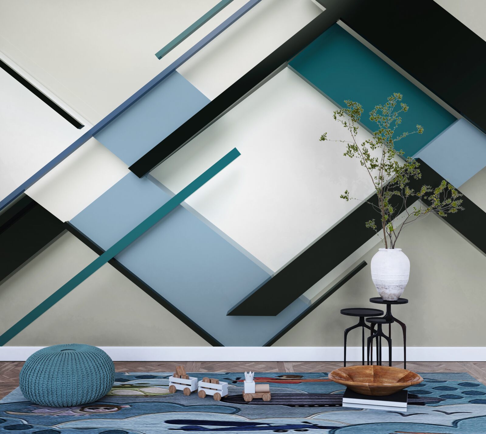 Fototapet forme geometrice în abstracție