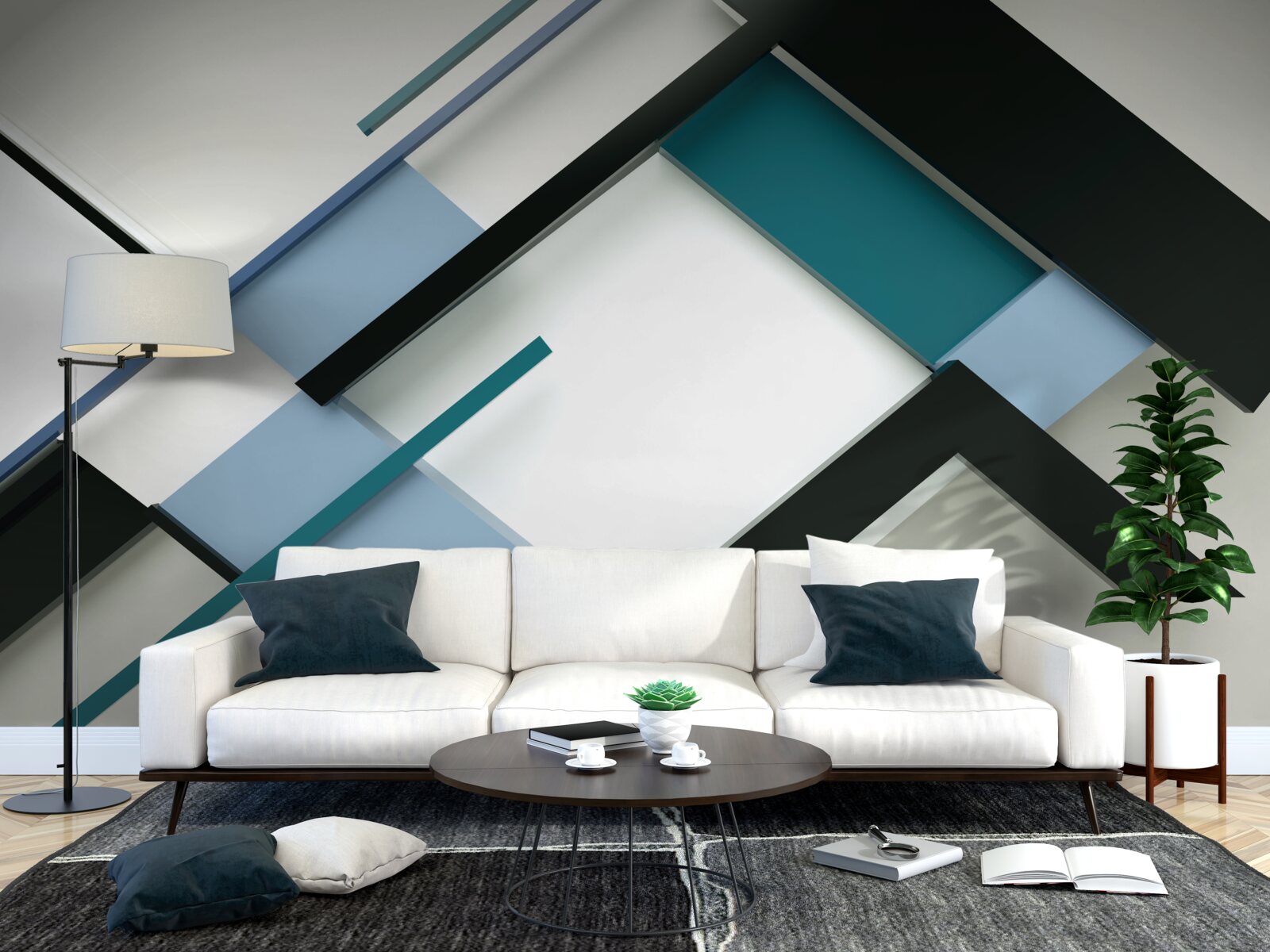 Fototapet forme geometrice în abstracție