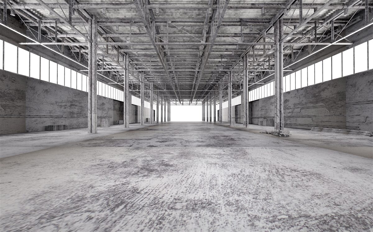 Fototapet studioul alb-negru este gol