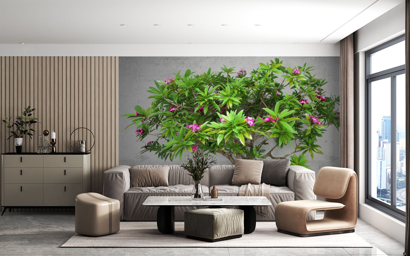 Fototapet licărire de verde pe un copac de foioase