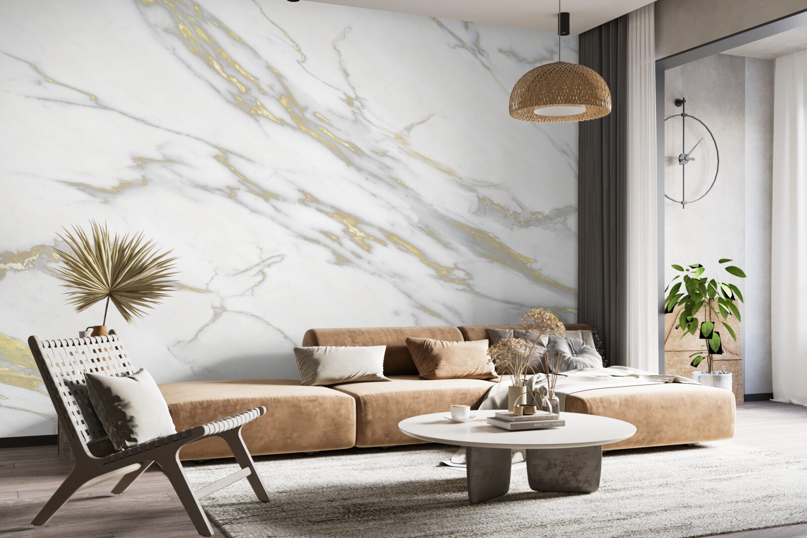 Fototapet indentare continuă pe marmură ușoară