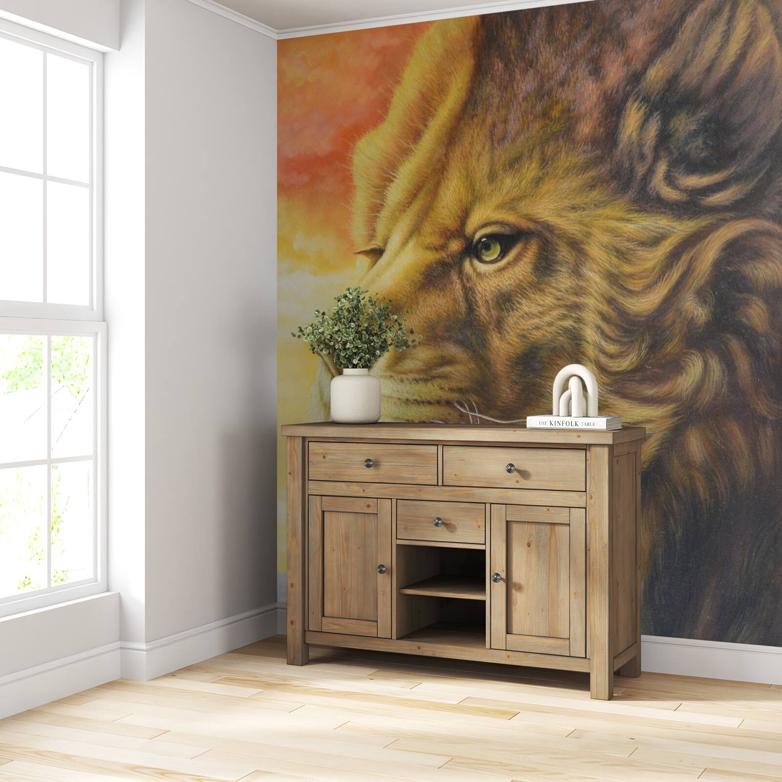 Fototapet imagine minunată a unui leu