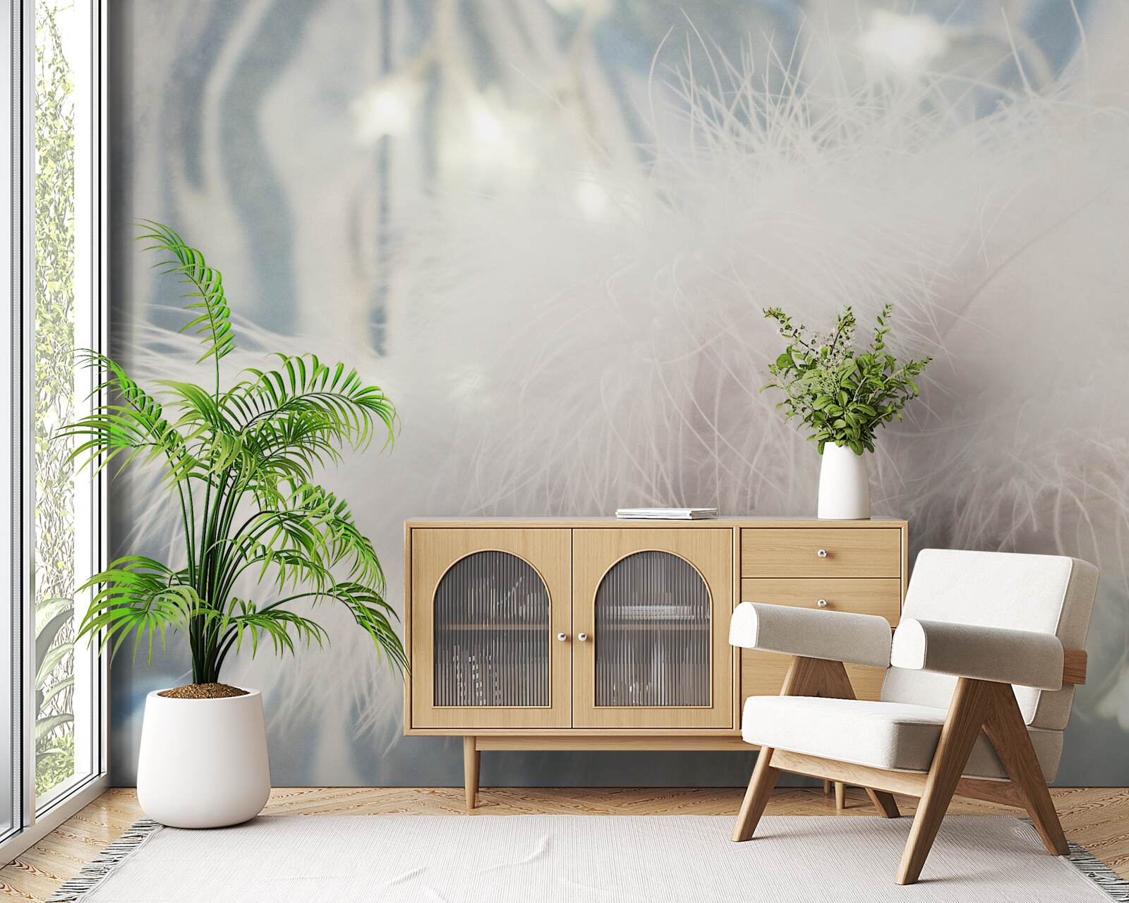 Fototapet puf dens și ușor