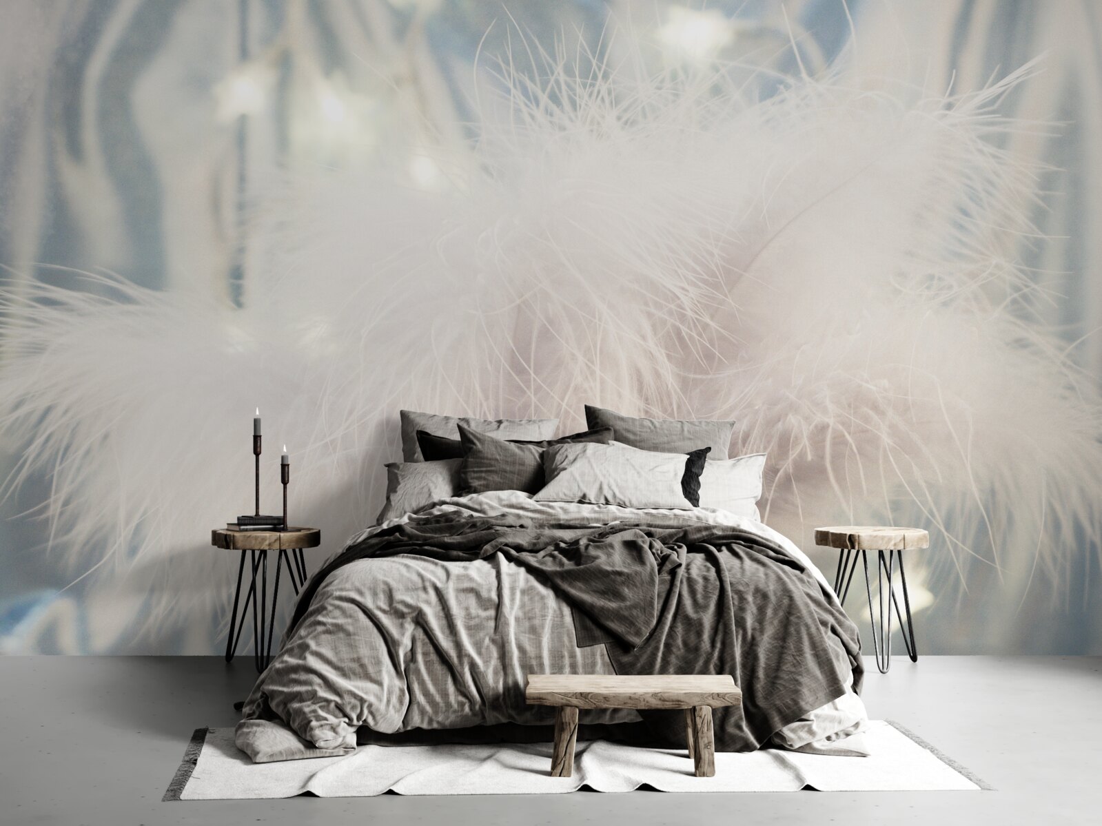 Fototapet puf dens și ușor