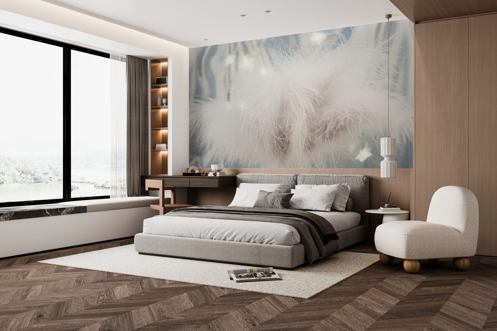 Fototapet puf dens și ușor