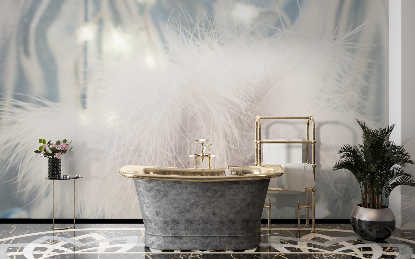 Fototapet puf dens și ușor