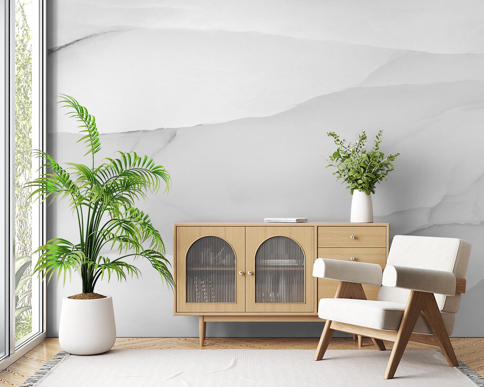 Fototapet marmura este acoperită cu o ceață groasă