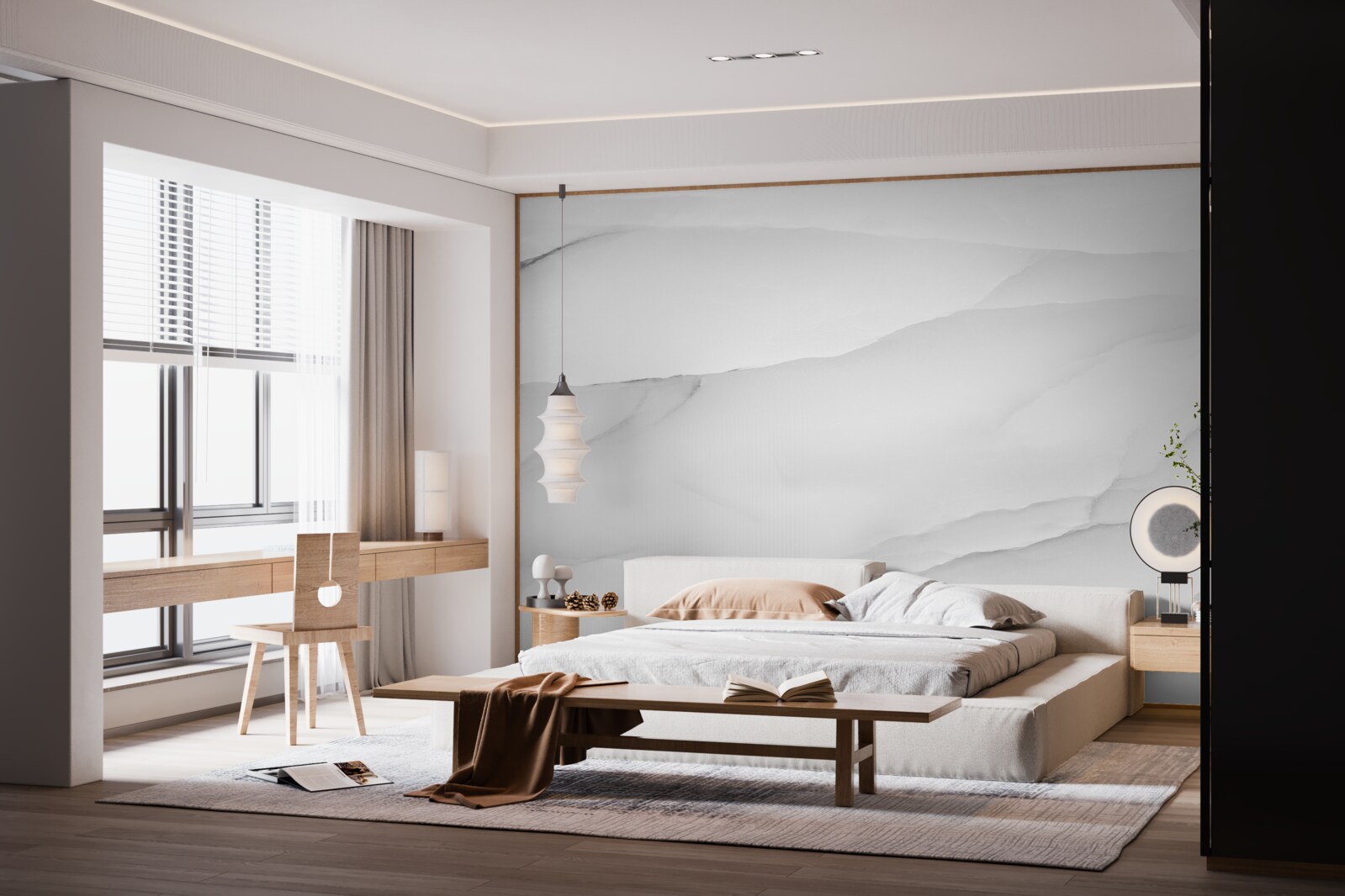 Fototapet marmura este acoperită cu o ceață groasă