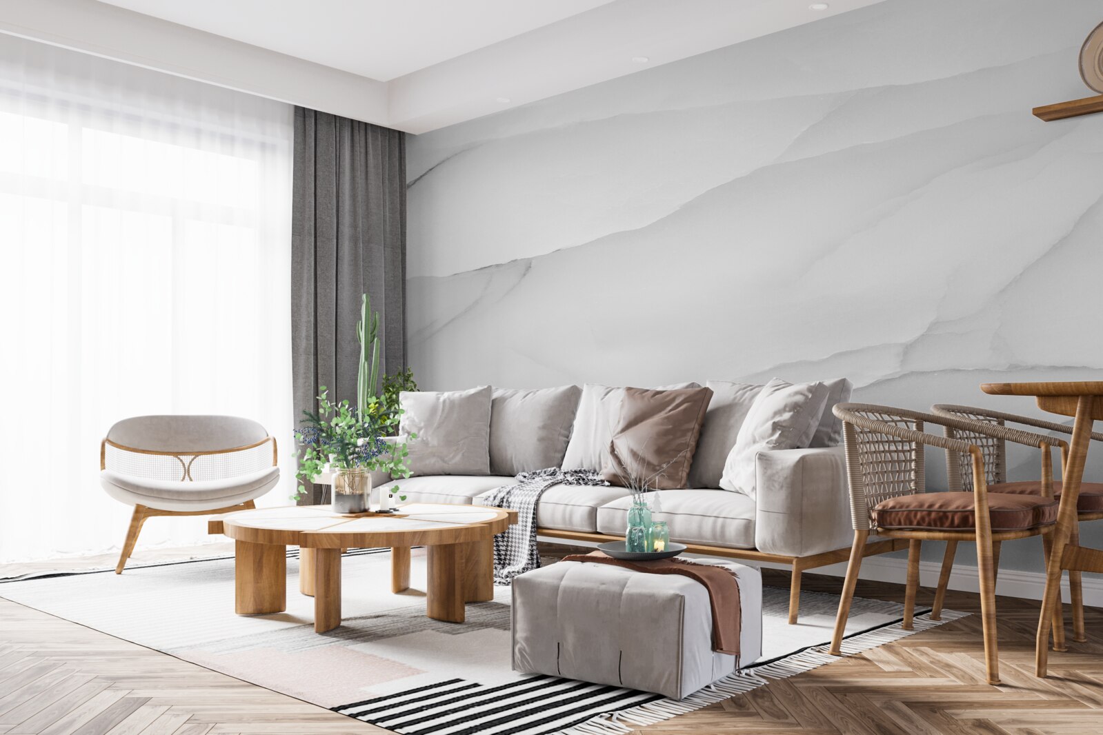 Fototapet marmura este acoperită cu o ceață groasă