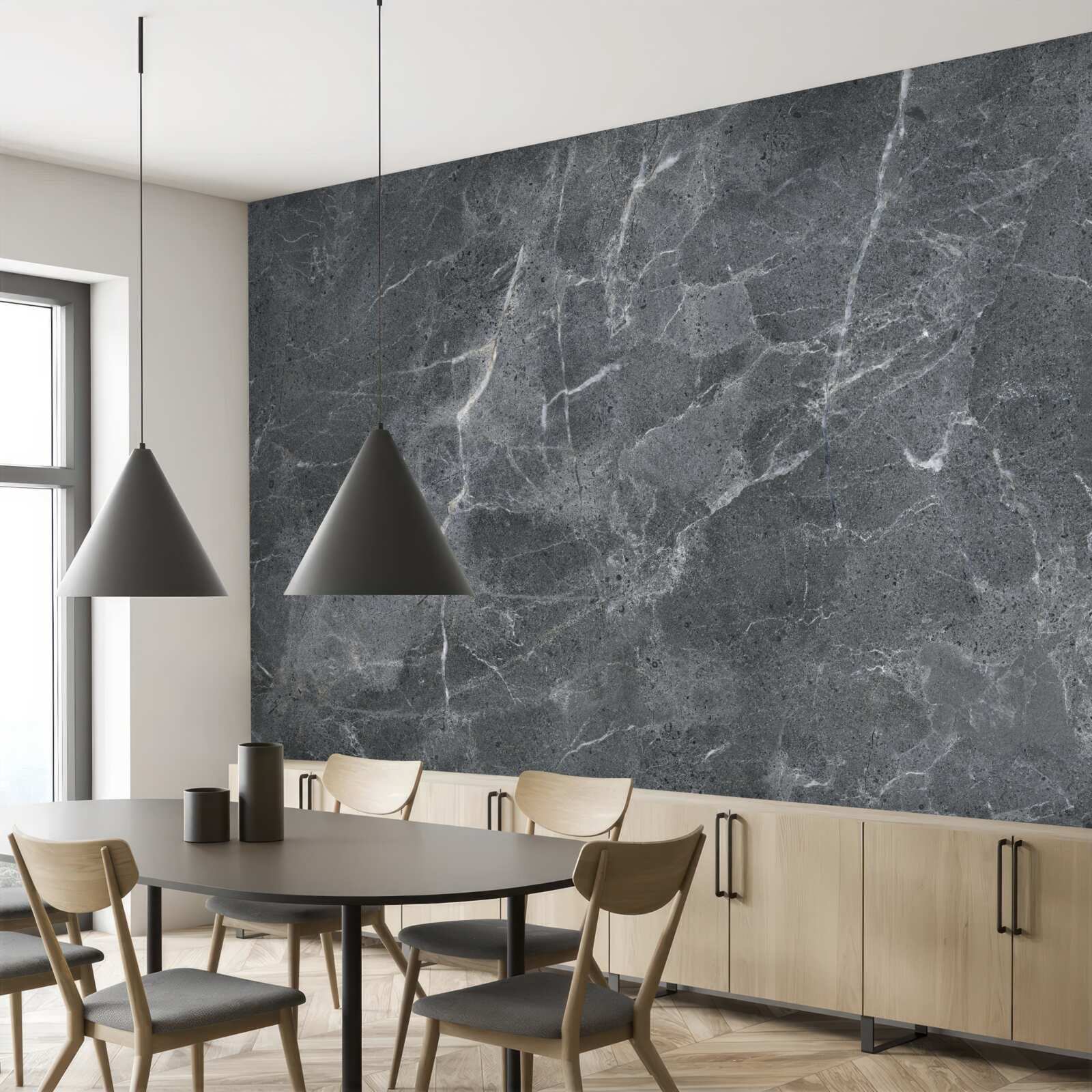 Fototapet nori gri plini de ploaie și întuneric