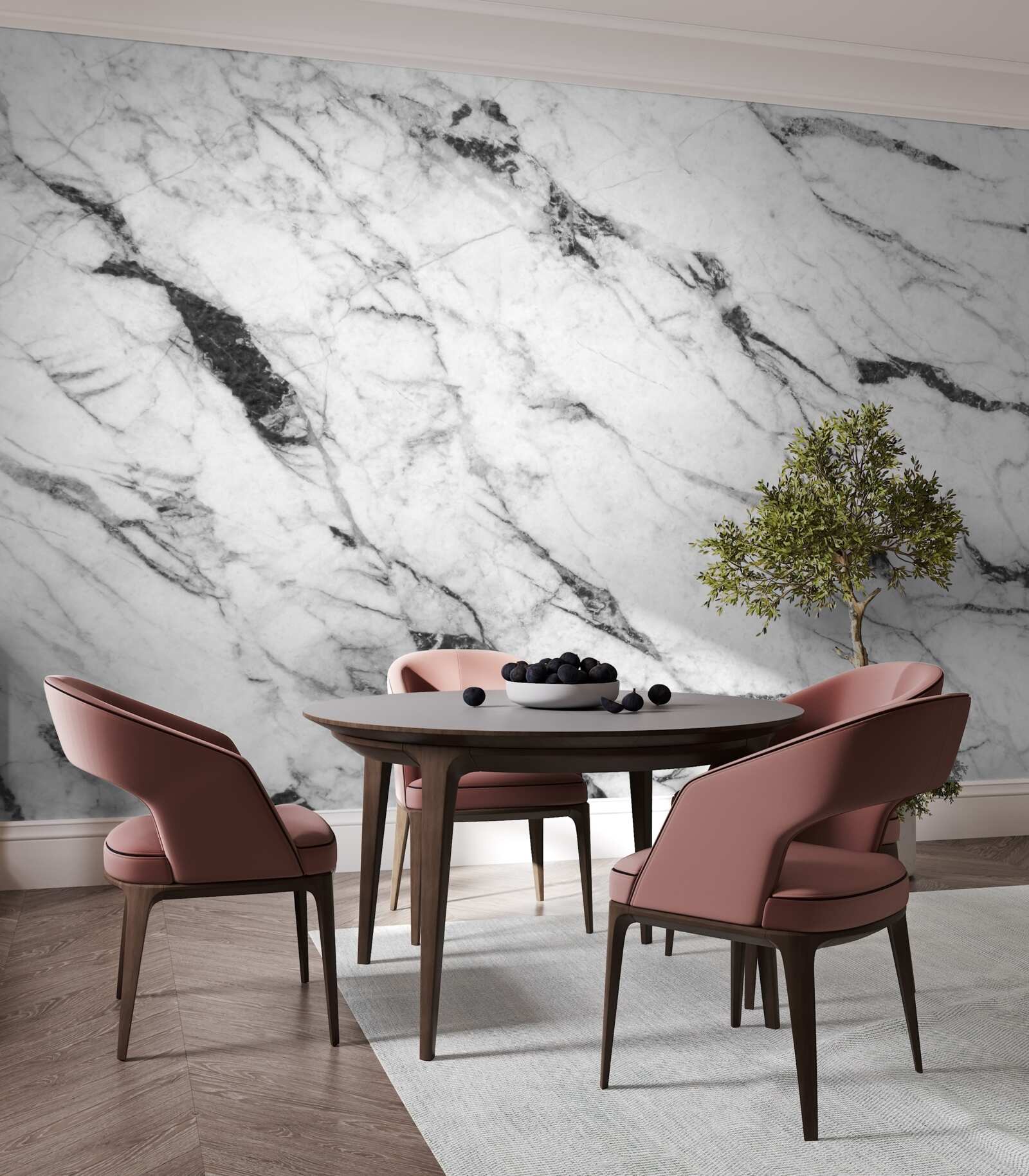 Fototapet combinație de fum alb și albastru