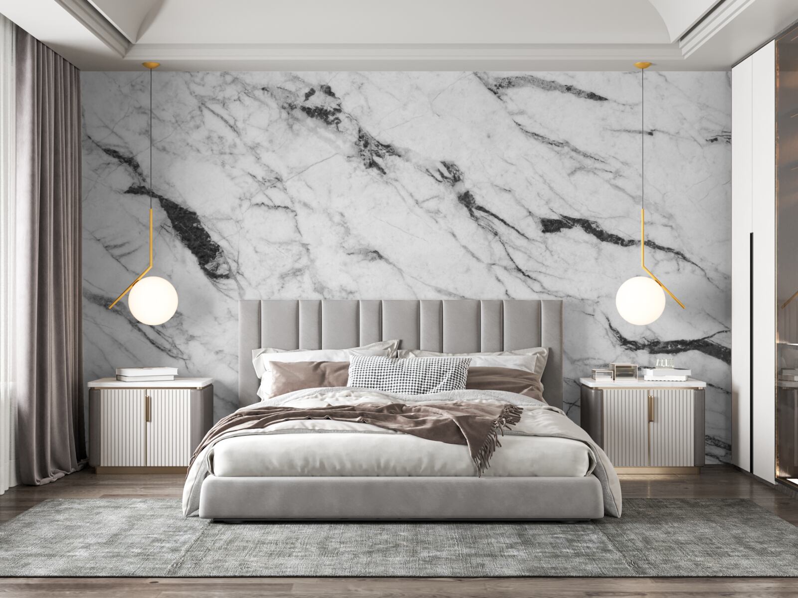 Fototapet combinație de fum alb și albastru