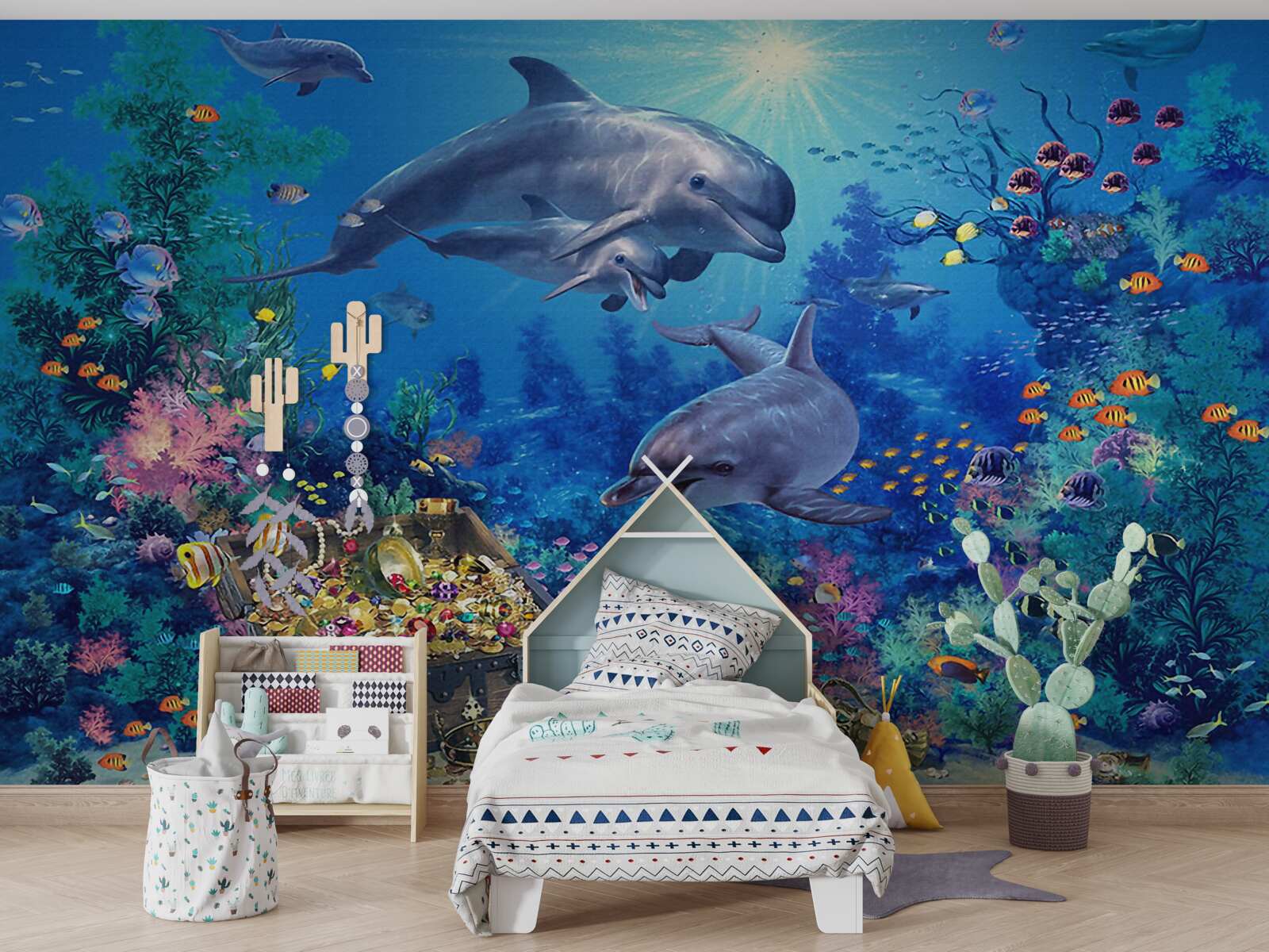 Fototapet comoara a fost descoperită de delfini