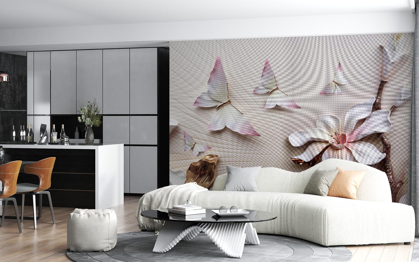 Fototapet Molii peste muguri strălucitori