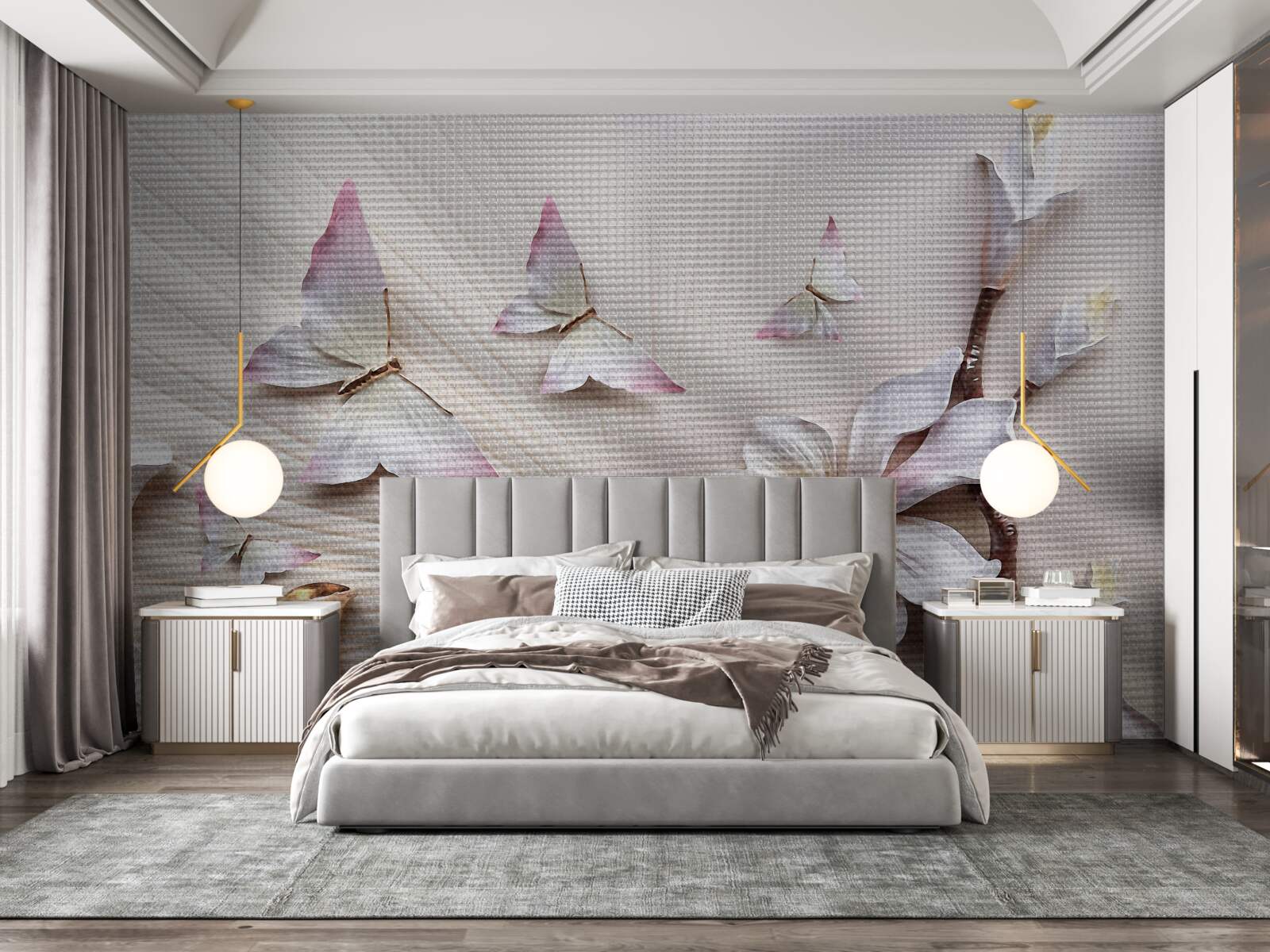 Fototapet Molii peste muguri strălucitori