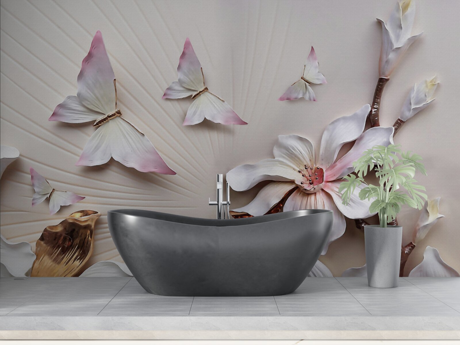 Fototapet Molii peste muguri strălucitori