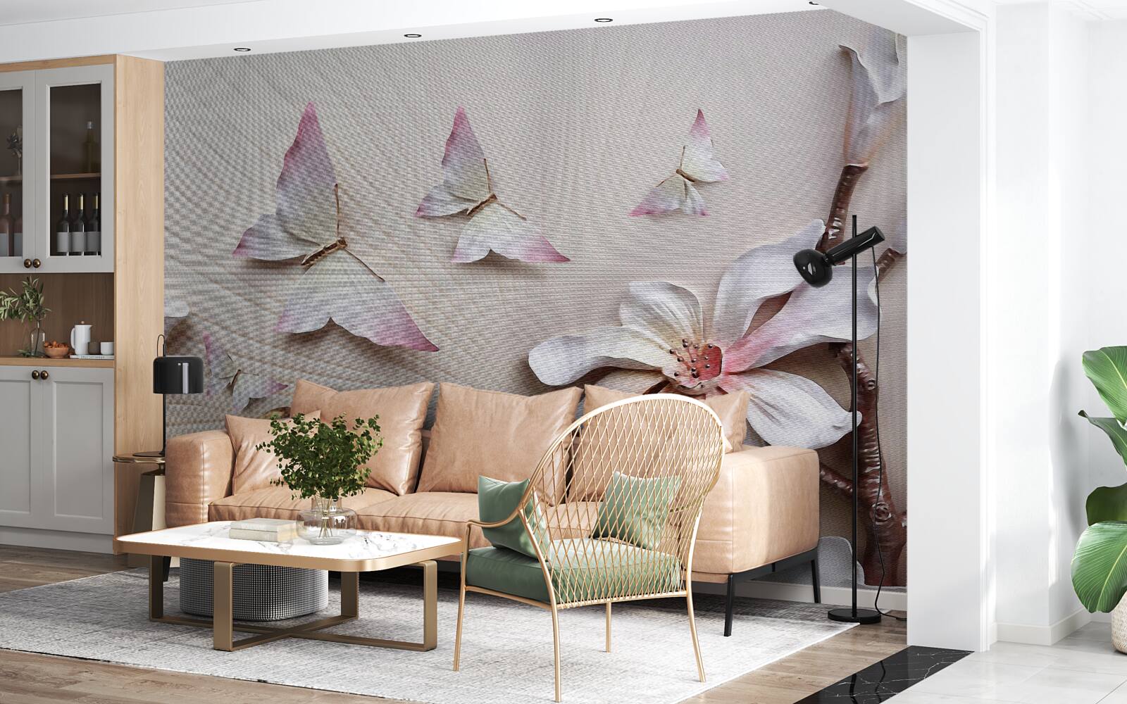 Fototapet Molii peste muguri strălucitori