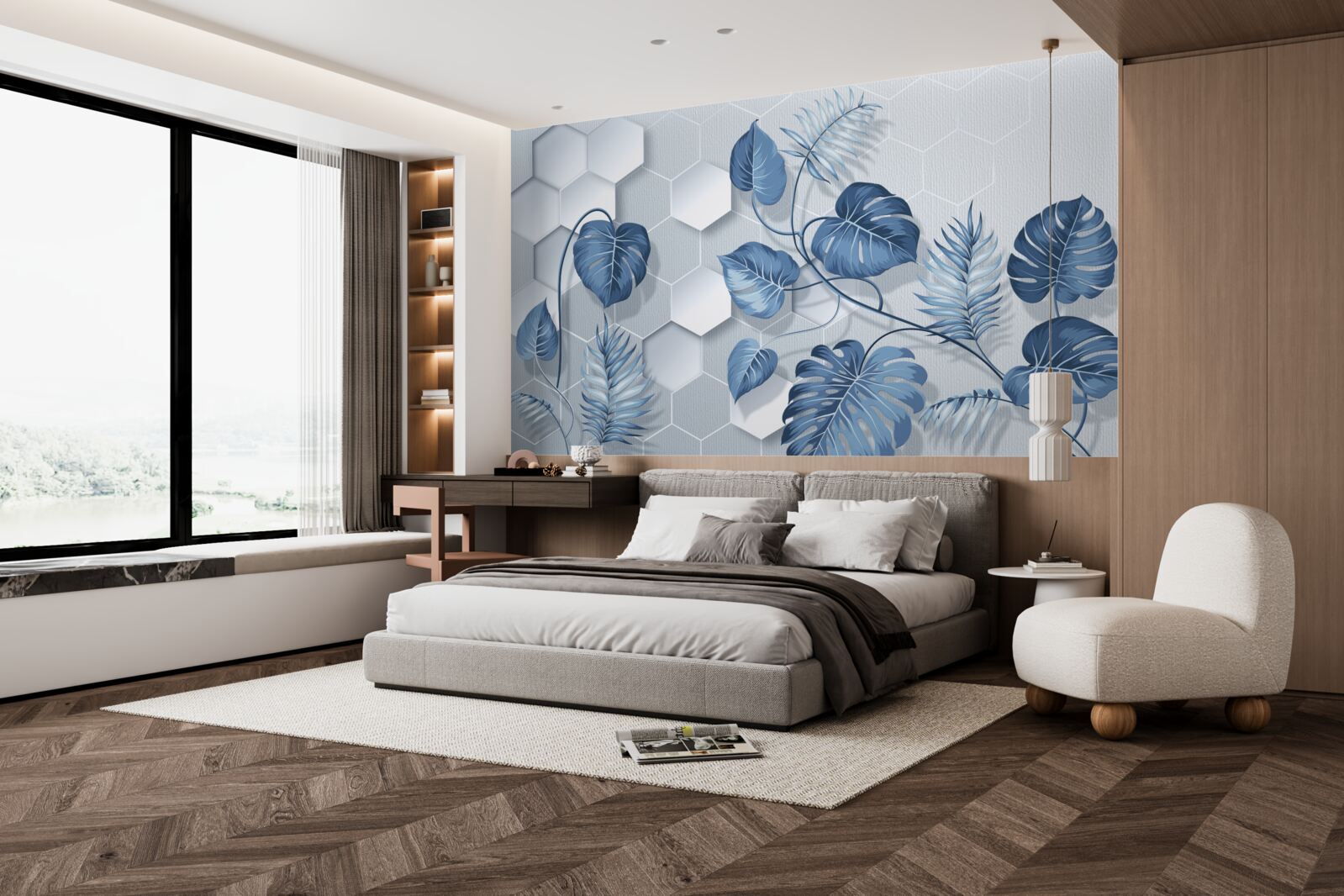 Fototapet monstera pe un fundal nespecificat