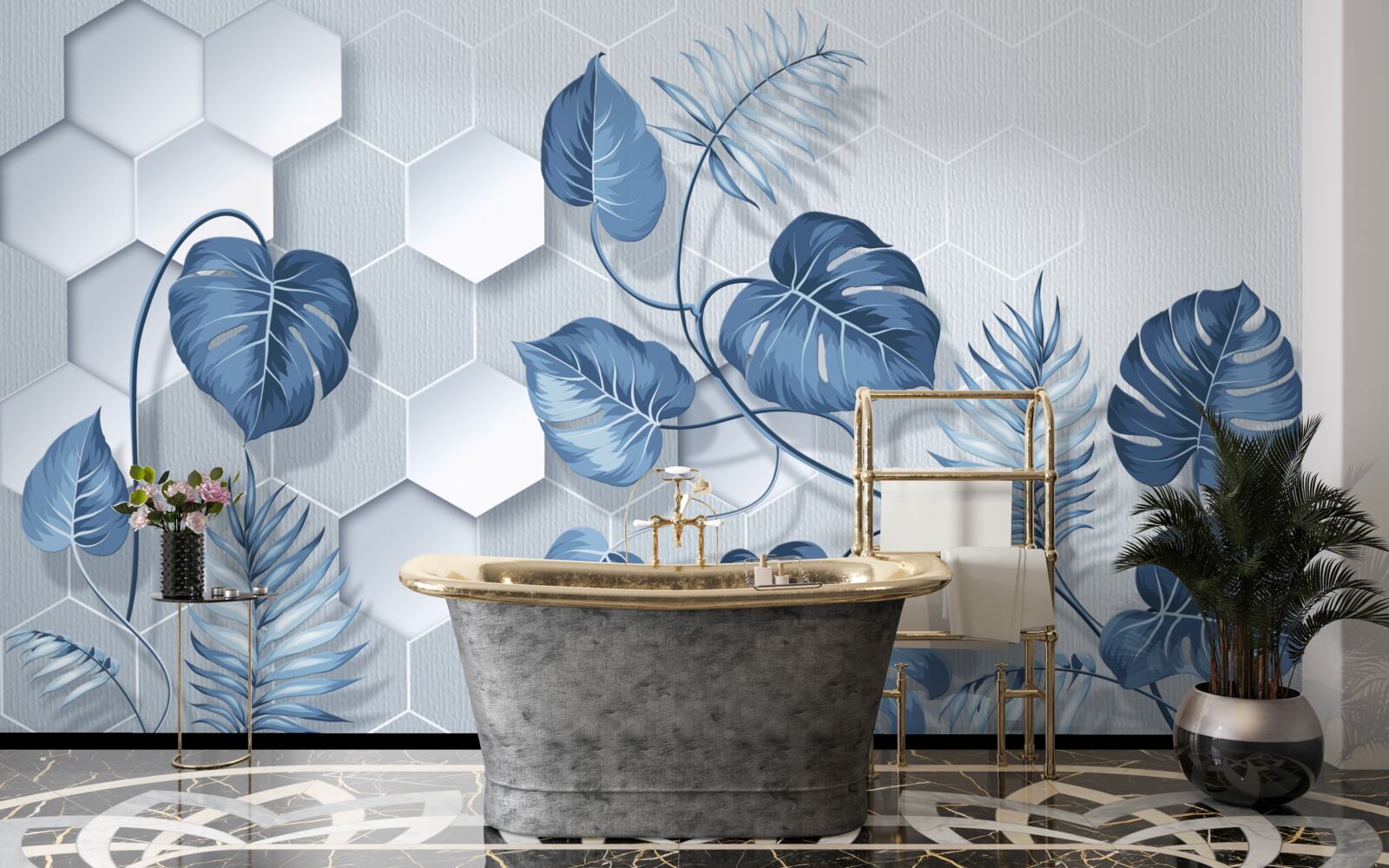 Fototapet monstera pe un fundal nespecificat