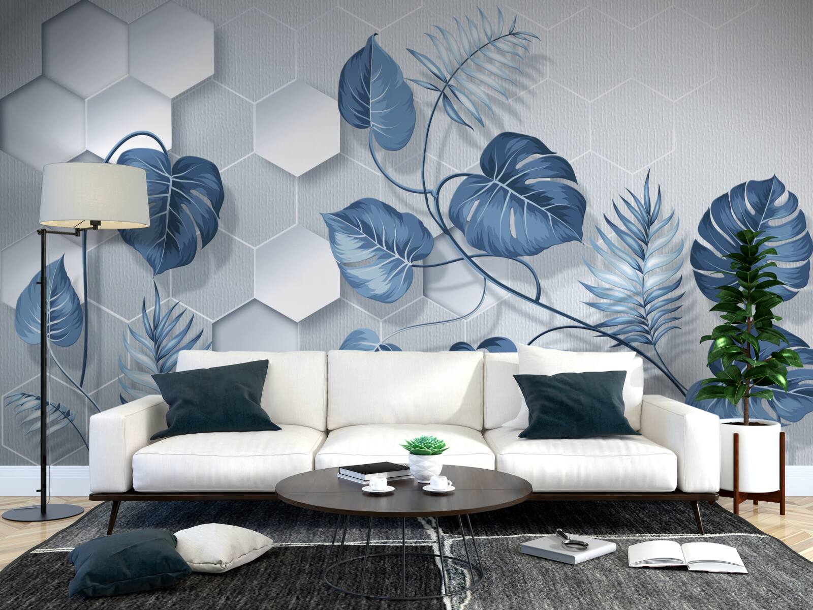 Fototapet monstera pe un fundal nespecificat