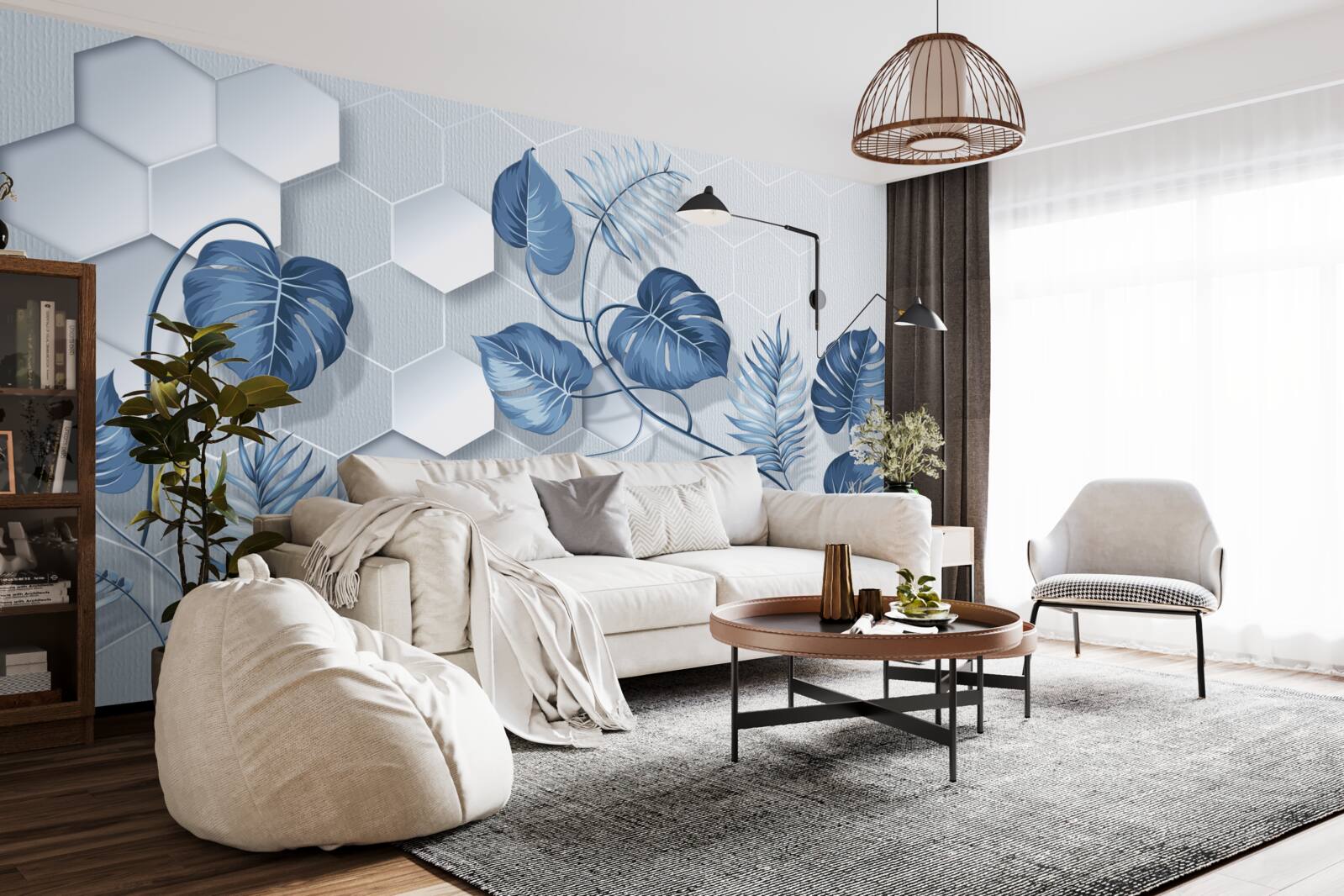 Fototapet monstera pe un fundal nespecificat